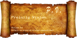 Preiszig Vivien névjegykártya